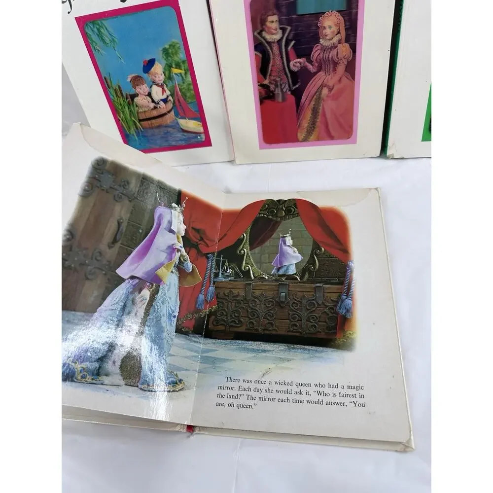 Vtg A Puppet Storybook Lot 4 Snow White Little Nursery Rhymes Garden Of Verses